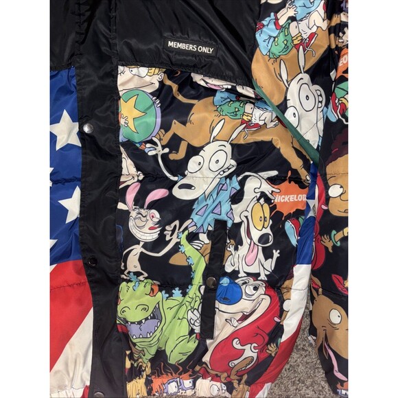 Men’s Members Only X Nickelodeon Puffer Jacket Size M - Picture 3 of 7